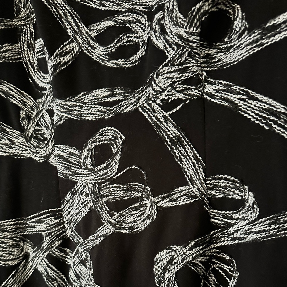 Cache Black & White Rope Pattern Shift Dress. Siz… - image 4